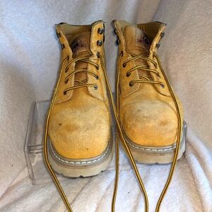 Men's Brahma Safety/Steel Toe Ankle‎ Boots, Tan, size 7